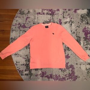 Abercrombie and Fitch coral oversized boyfriend crewneck!
